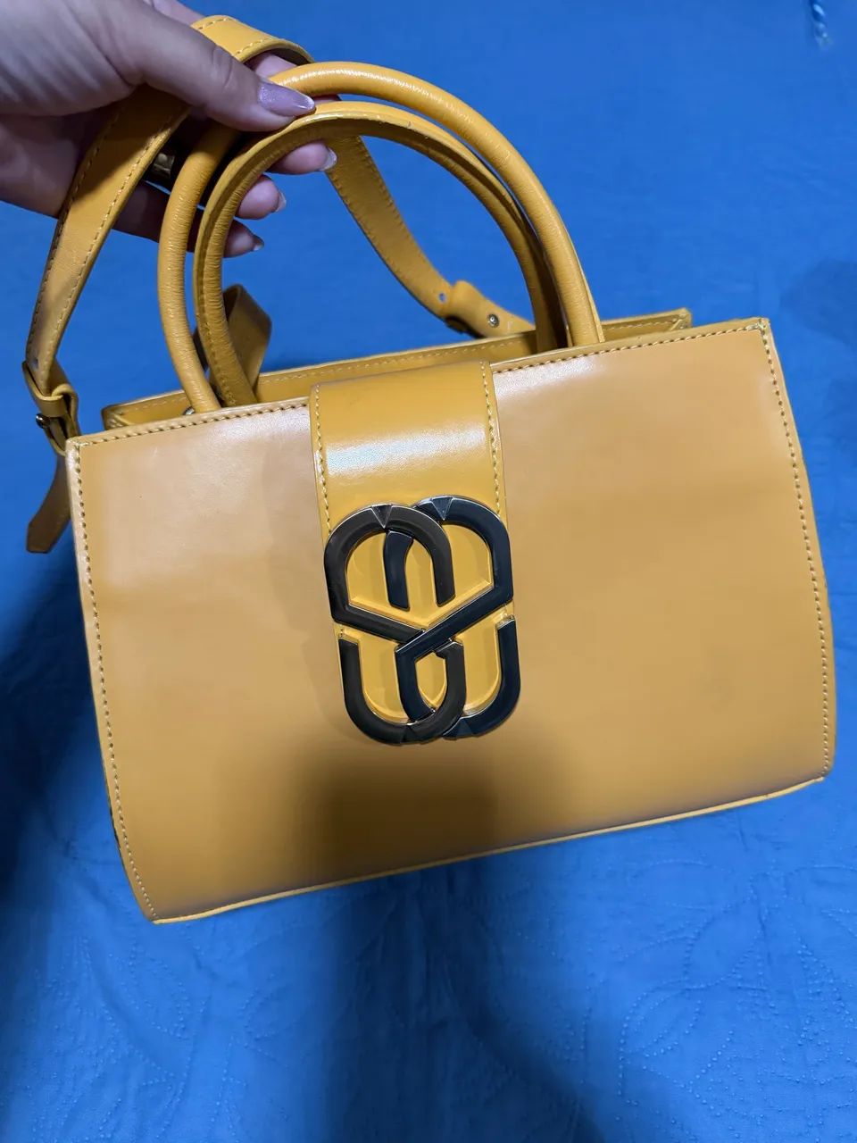 Bolsa Schütz em couro Mostarda - Foto 2