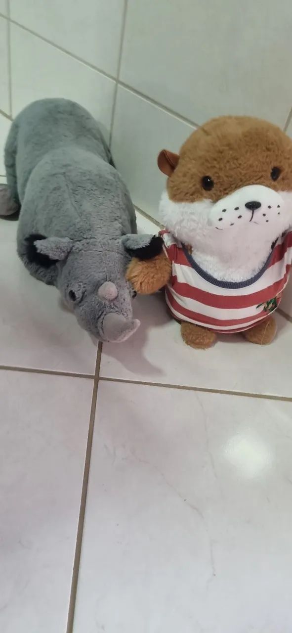 Dois bichos de pelúcia  