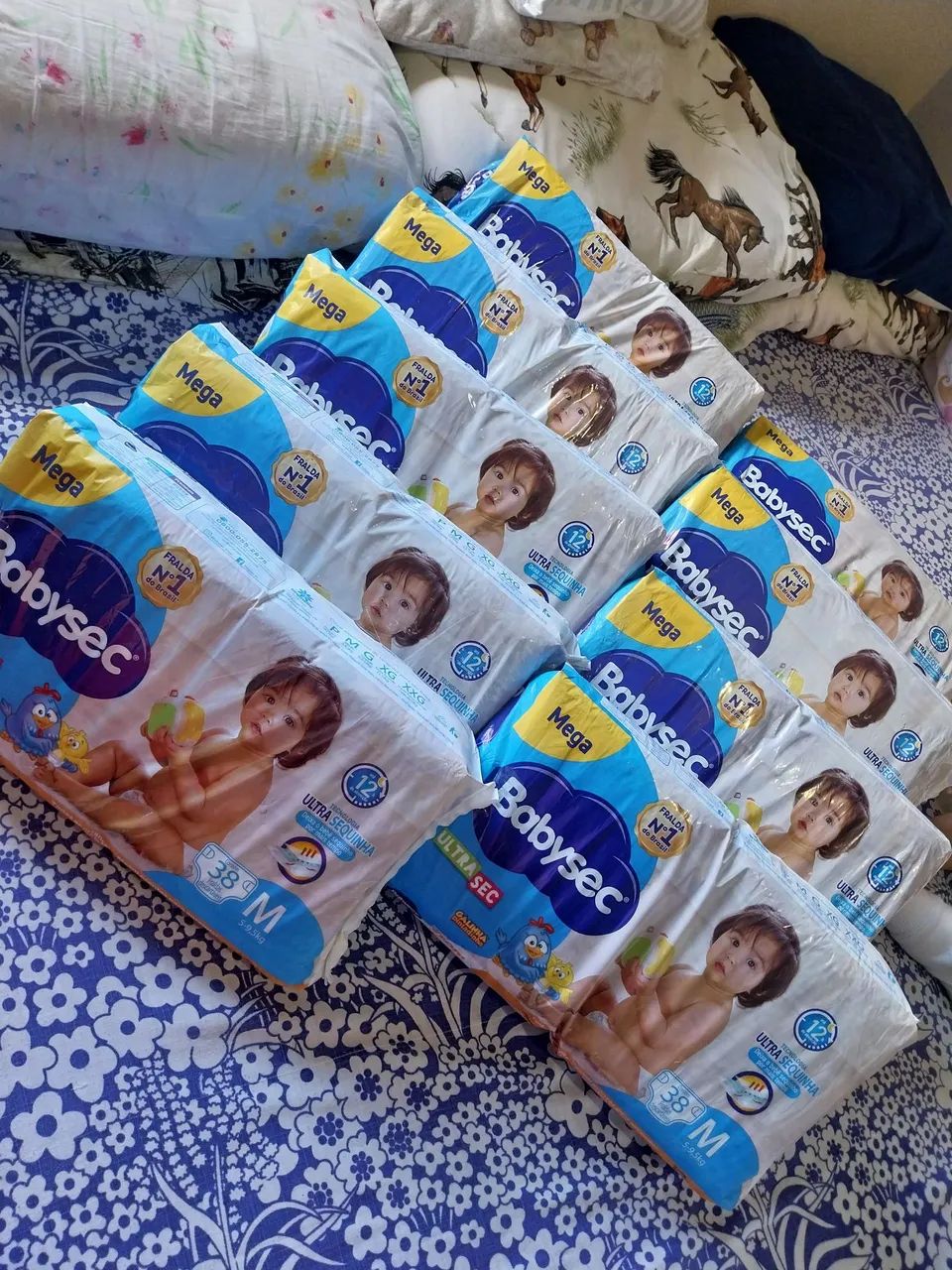 12 pacotes de fraldas M - Foto 2