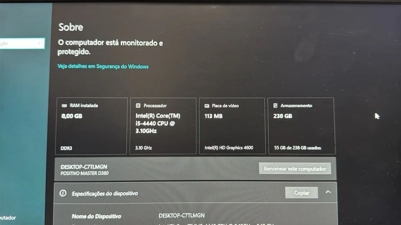 PC Intel Core i5 + 8GB RAM + SSD 238GB + Teclado e Mouse - Foto 2