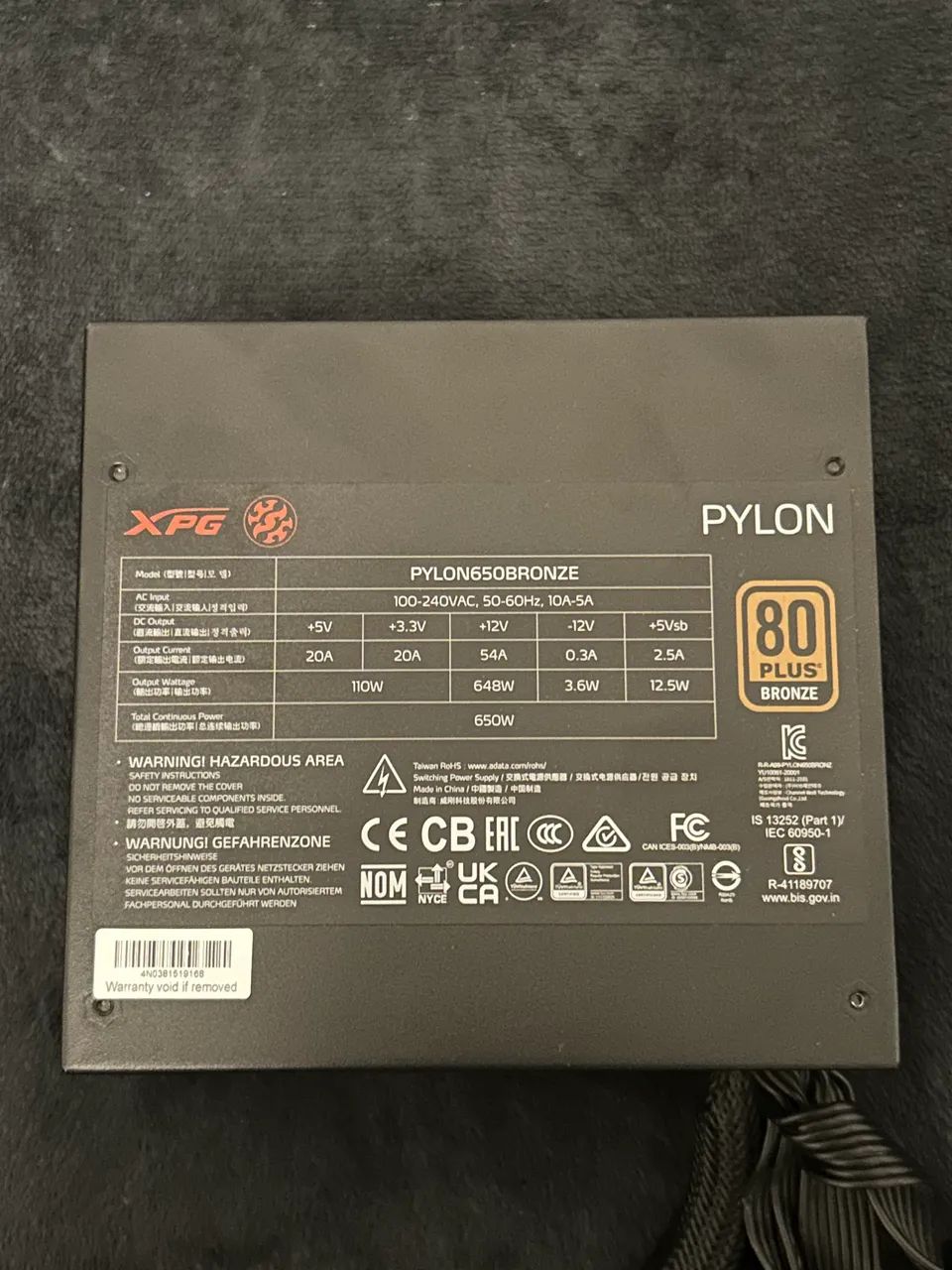 Fonte XPG Pylon 650W 80 Plus Bronze - Foto 2