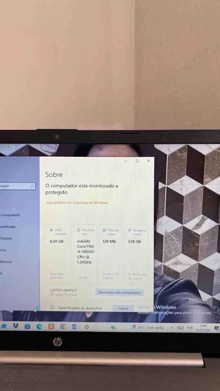 Not book Hp  tela touch screen