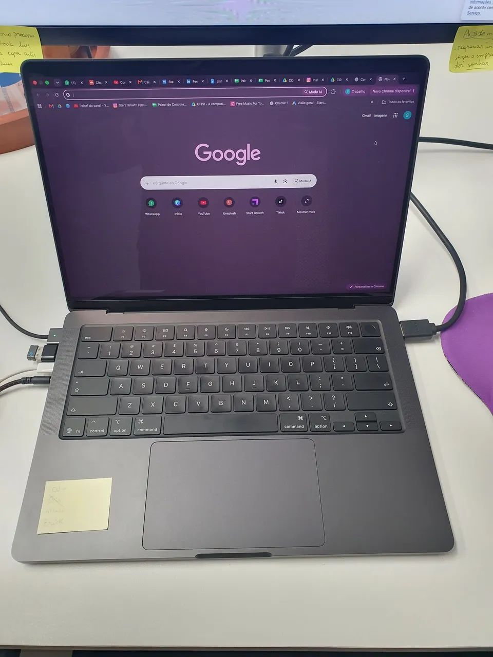 Macbook M5 pro<br>Memória 48gb<br>1 tera de armazenamento<br>14 polegadas<br>15 CPU<br>16 GPU - Foto 2