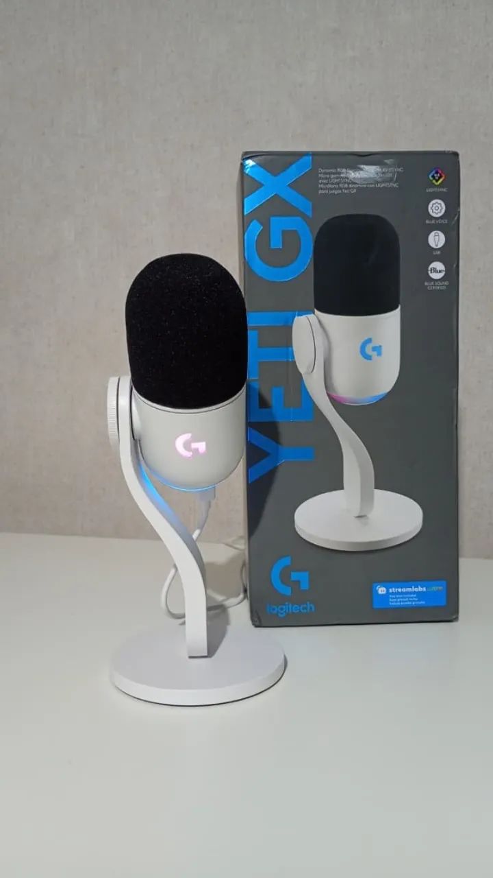 Microfone USB da Logitech G - Modelo Yeti GX - Branco - Foto 2