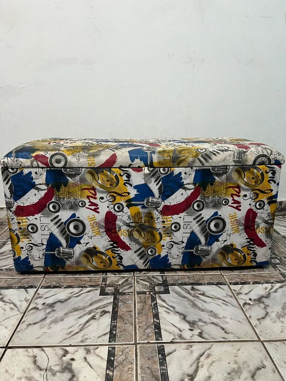 Baú Puff Infantil 80cm largura - Foto 4