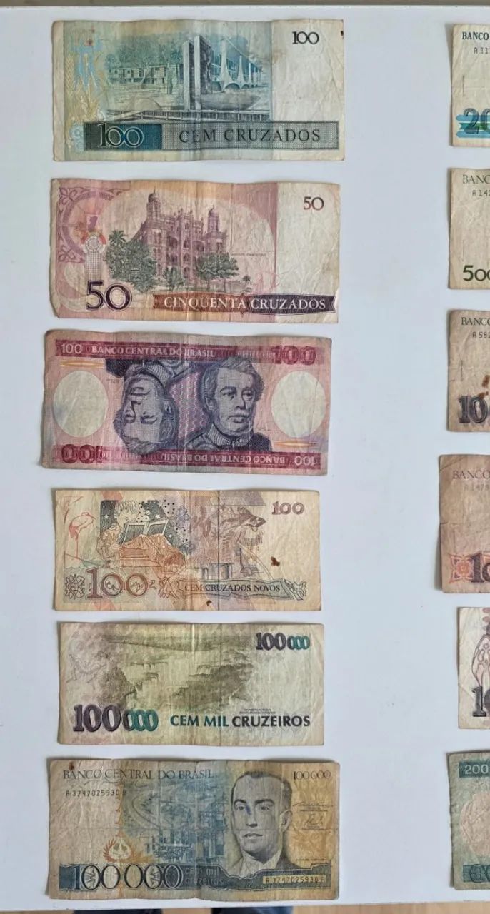 Coleção 18 cédulas antigas do Brasil - diversas épocas - Foto 2