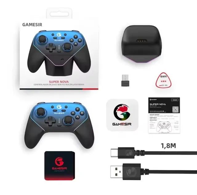 Controle GameSir Super Nova Wireless Switch Hall Effect + Base - Original - Lacrado