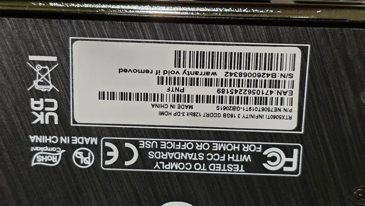 RTX 5060ti 16GB placa de vídeo nvidia gamer 5060 TI 16 GB palit infinity pc computador  - Foto 5