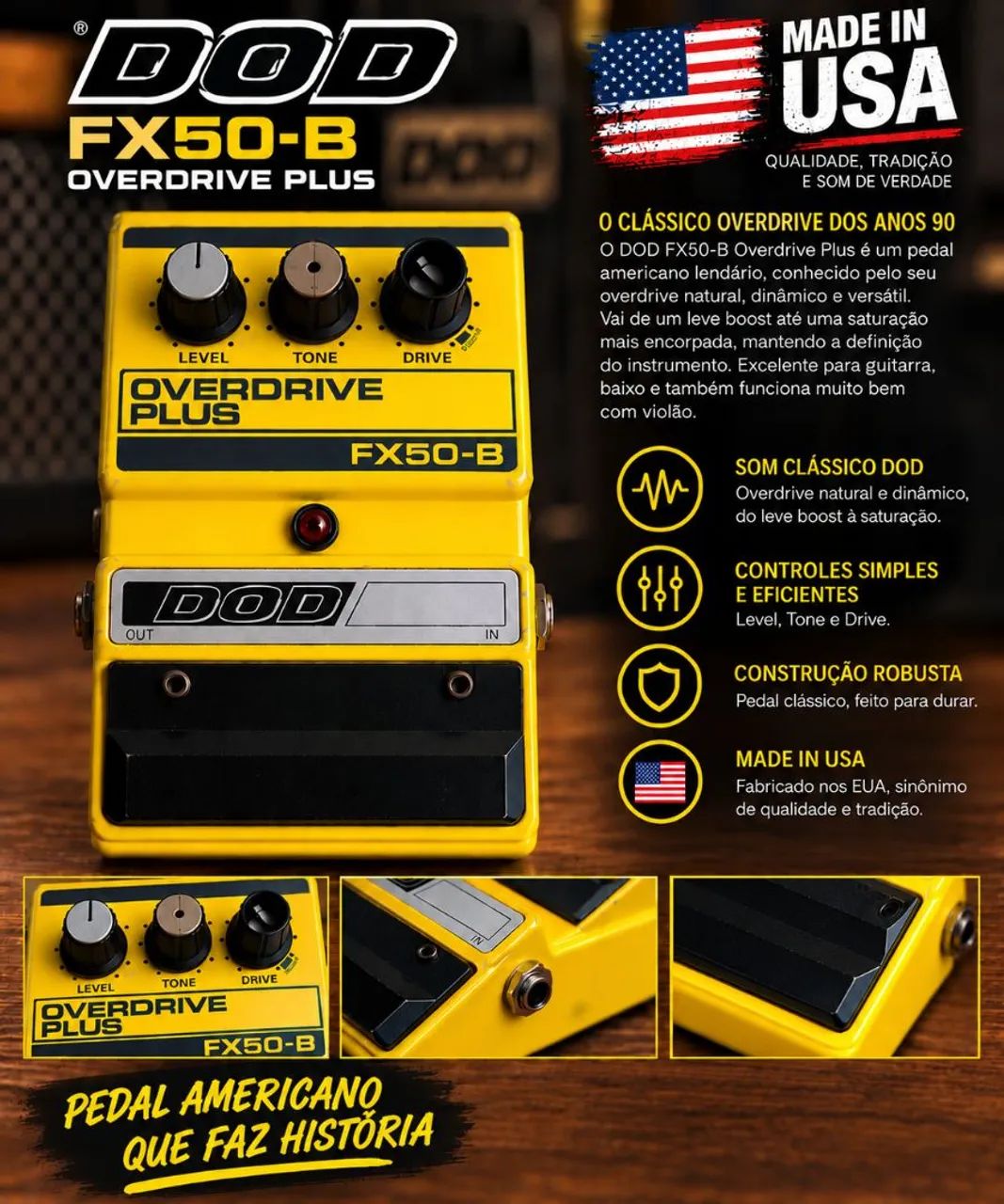 Pedal DOD FX50-B Overdrive Plus