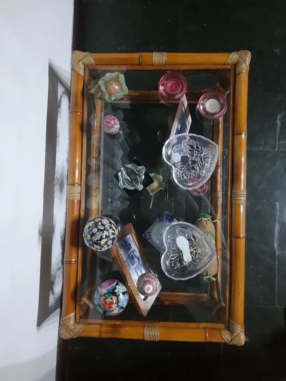 Mesa de centro bambu e vidro - Foto 3