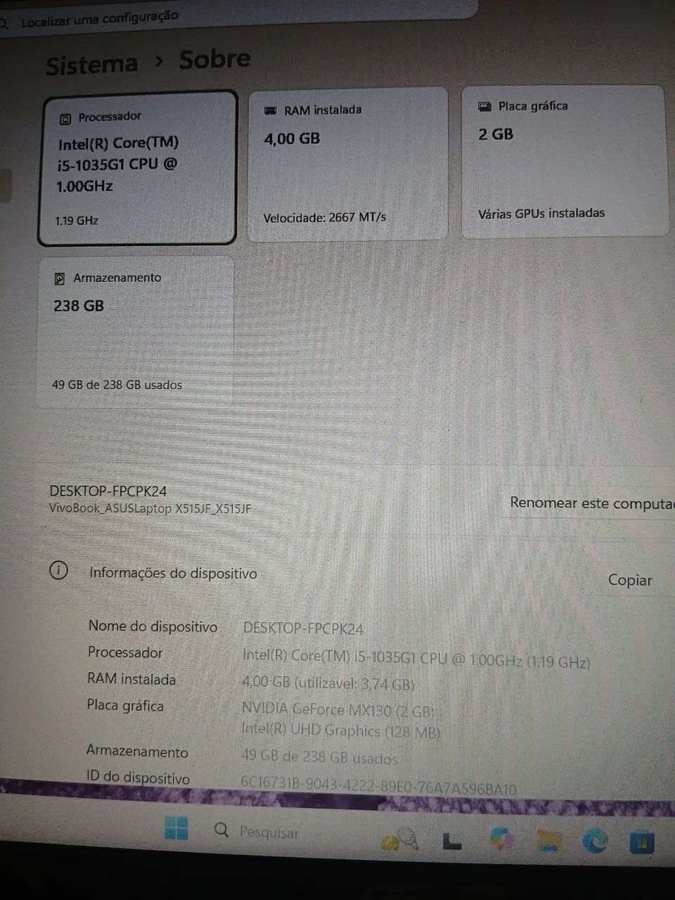 Notebook Asus X515J  - Foto 3