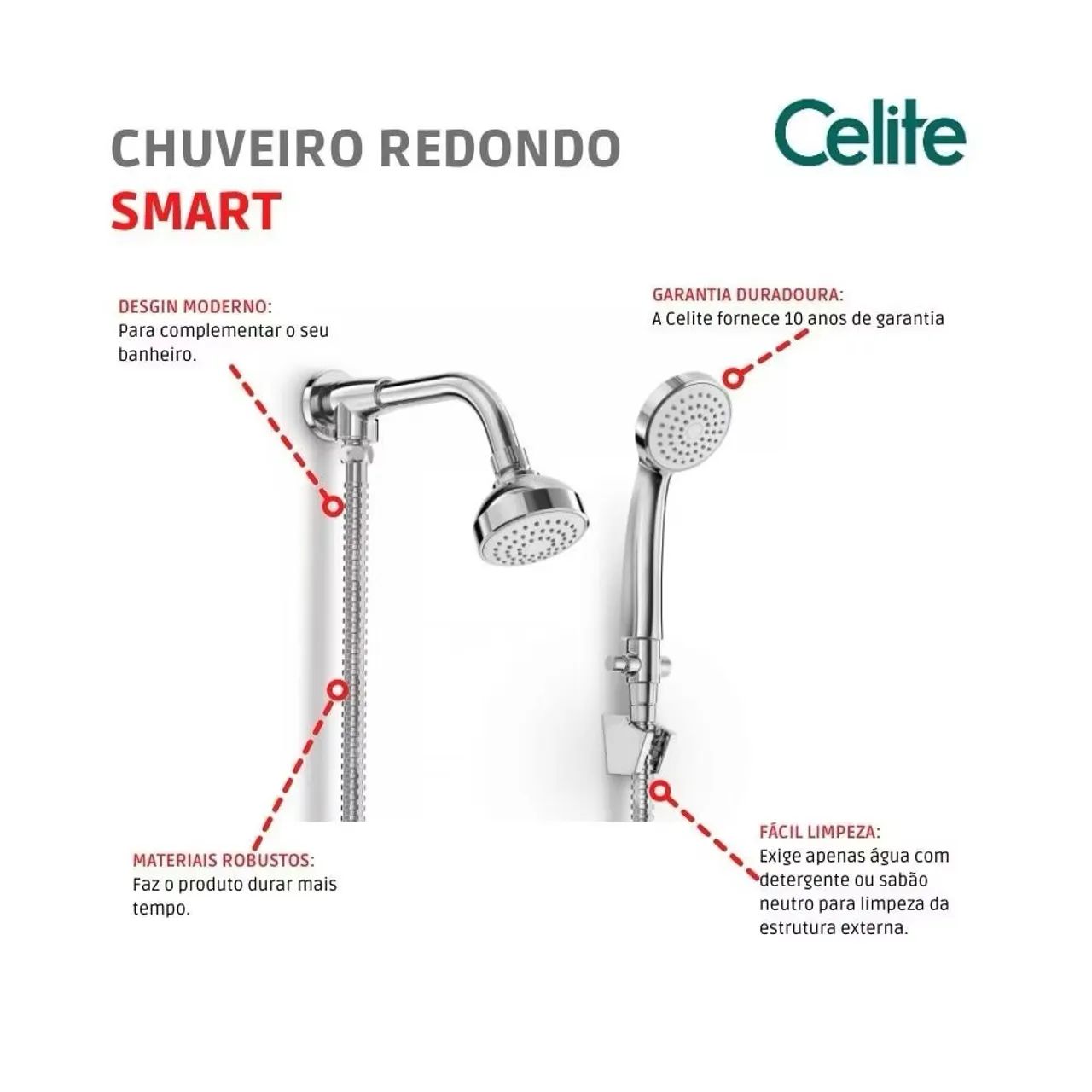KIT 2 Chuveiros + 2 Duchas CELITE - Foto 2