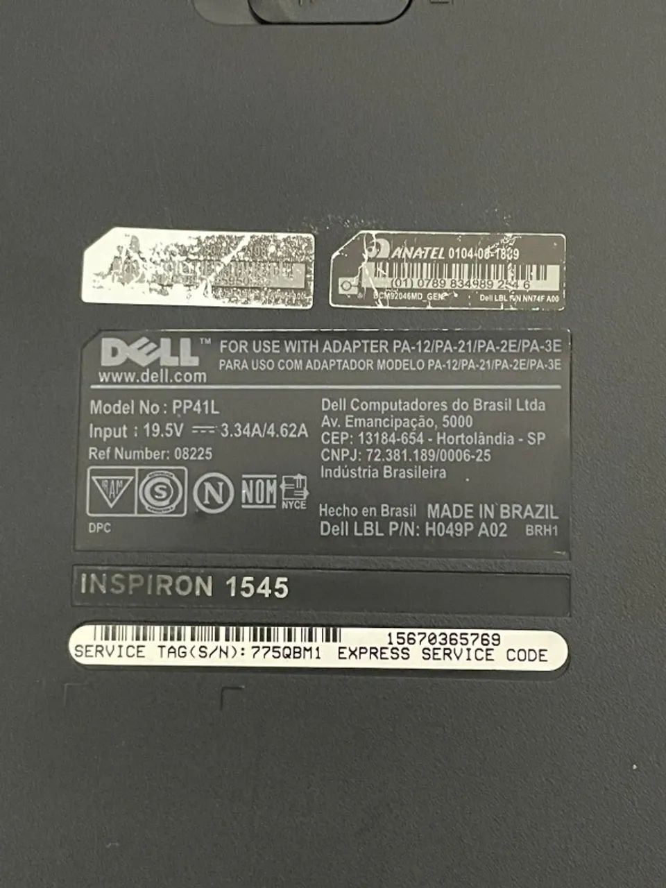 Notebook Dell 1545 - Venda de Peças - Foto 2