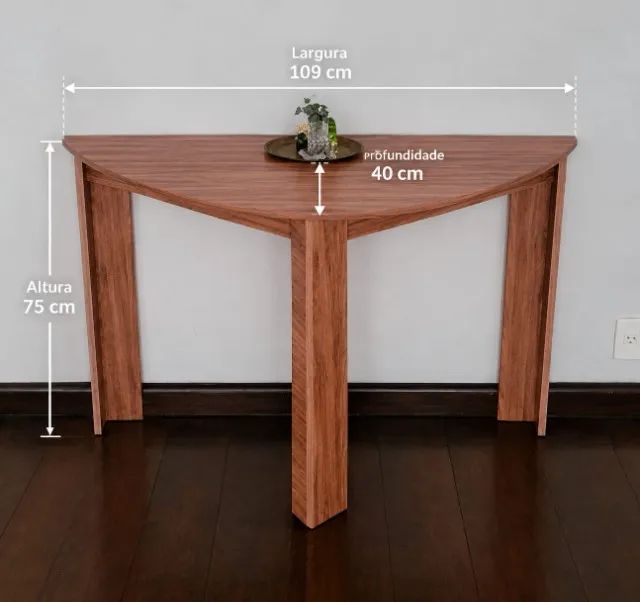 Mesa jantar meia lua