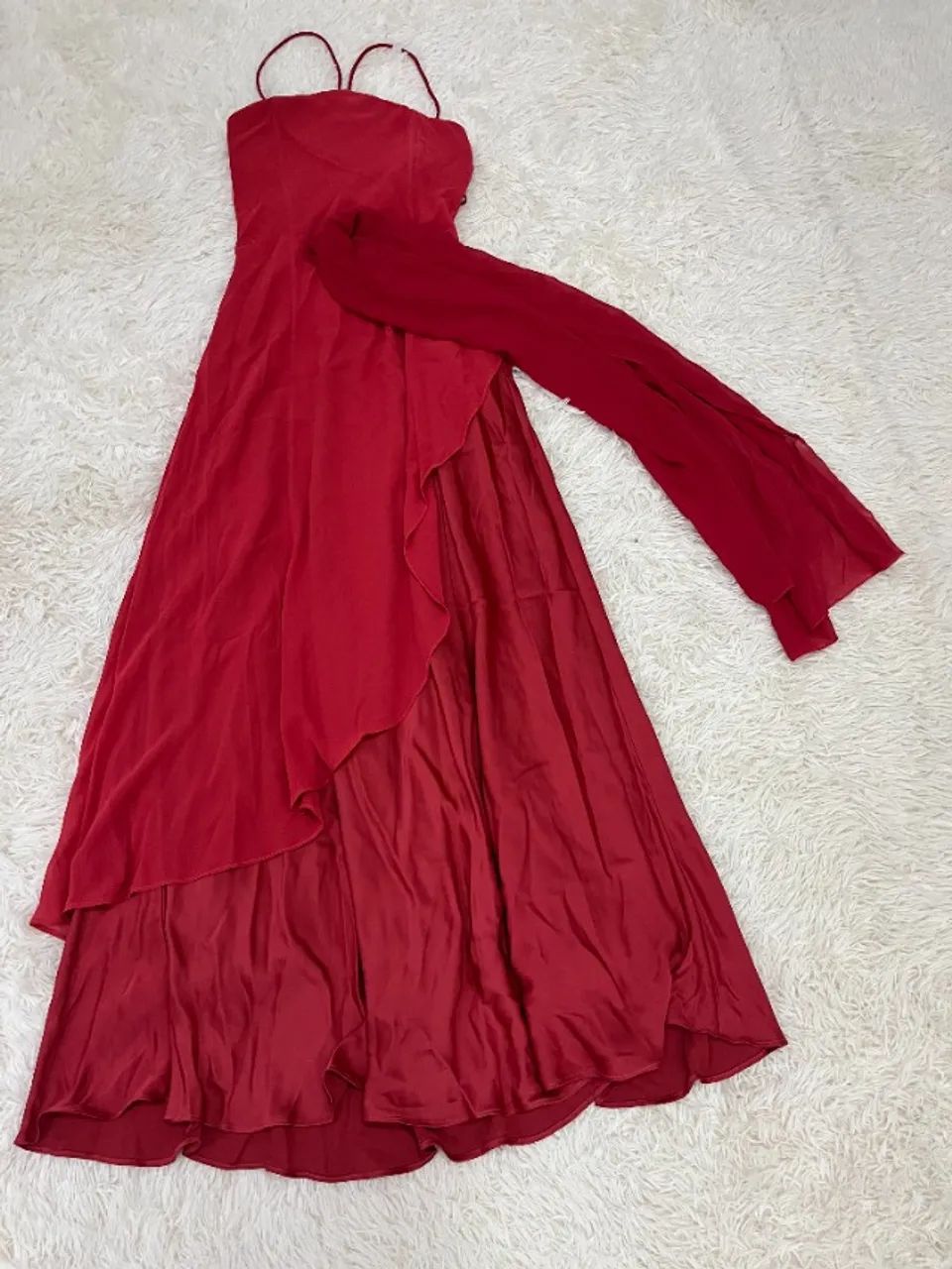 Vestido longo marsala festas tam. M - Foto 2