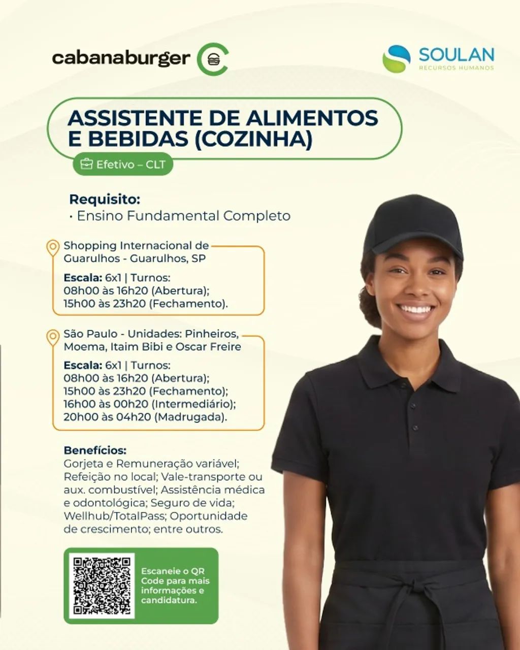 Assistente de Alimentos e Bebidas (Auxiliar de cozinha) - Campo Belo/SP