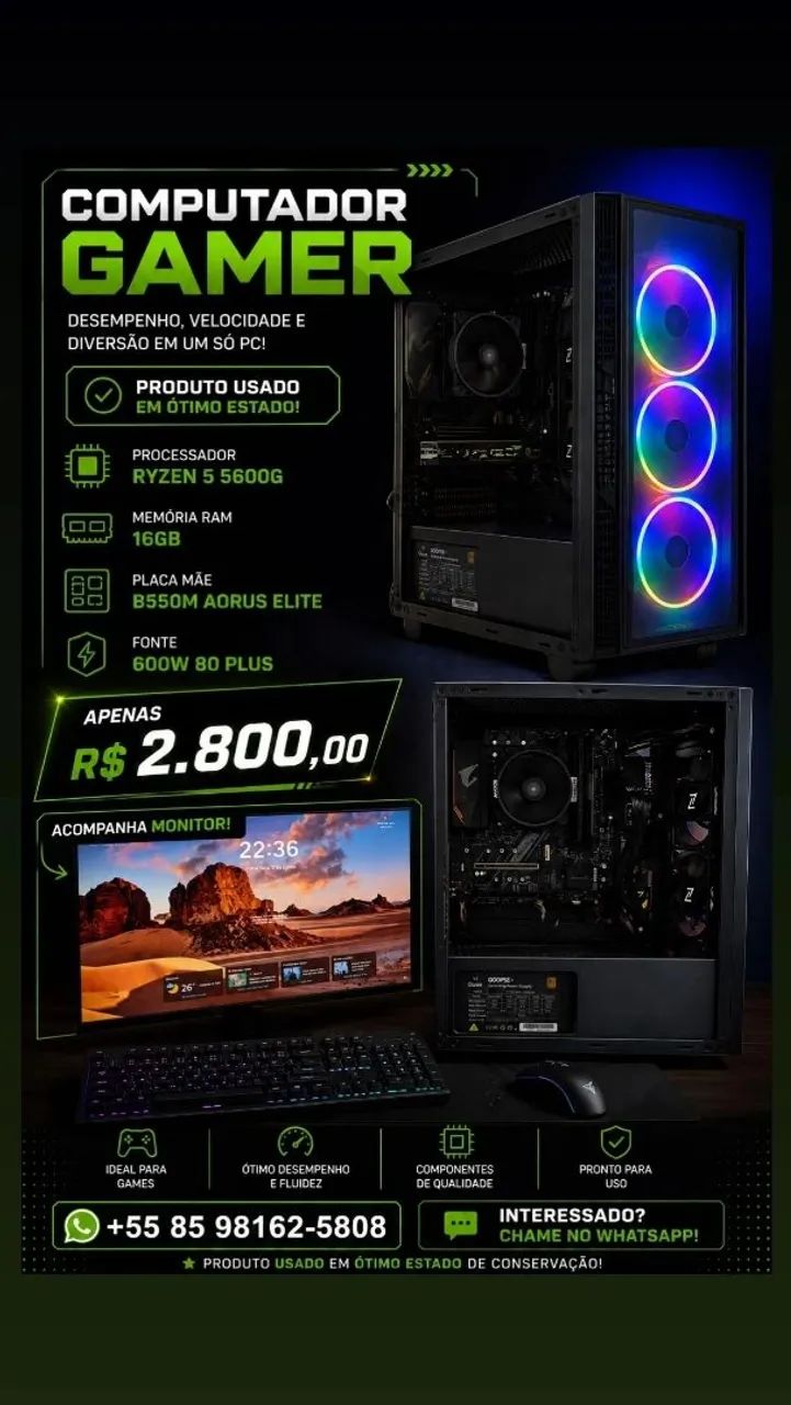 PC gamer completo  com periféricos  - Foto 5