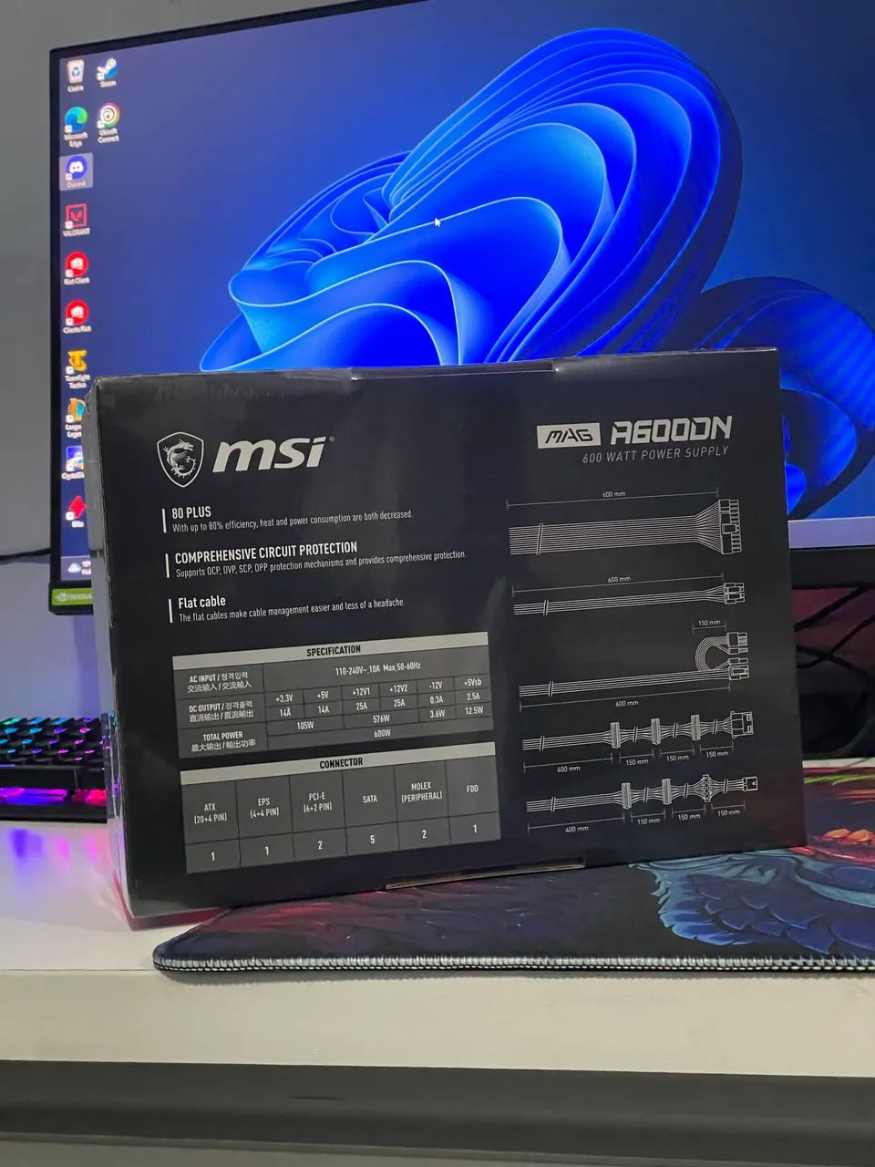 Fonte MSI 600w Lacrada. - Foto 2