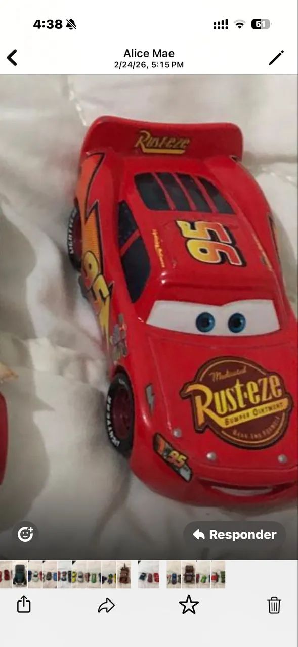 Carrinhos do filme carros 