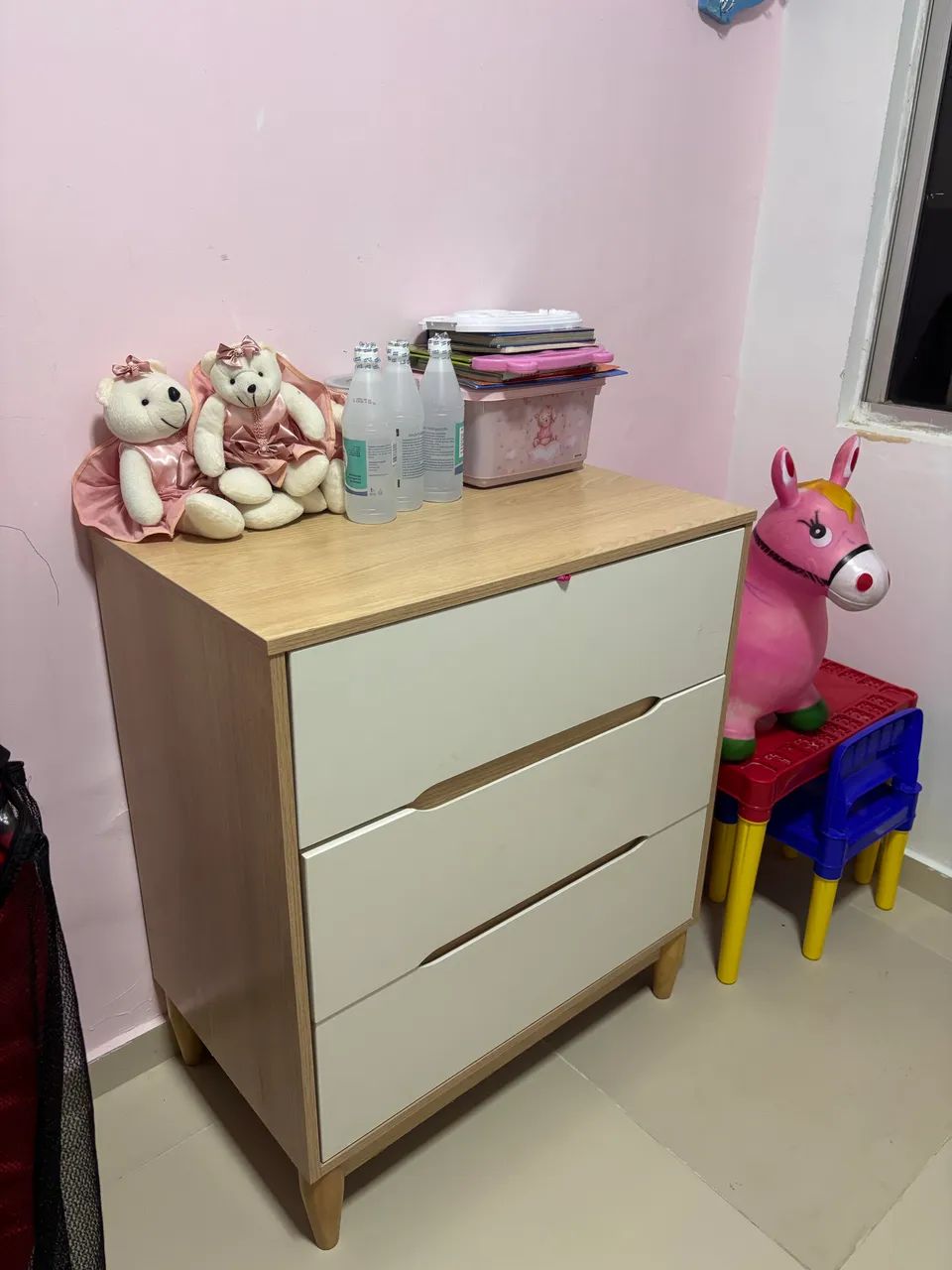 Berço americano 3 em 1 guarda roupa infantil e cômoda  - Foto 3