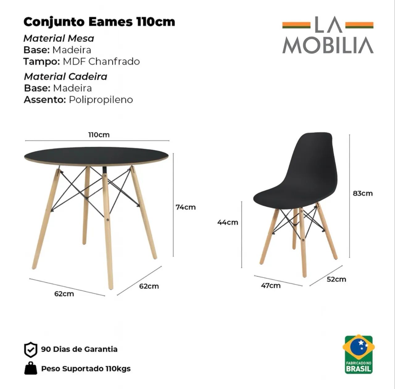 Conjunto Mesa + 4 cadeiras  - Foto 3