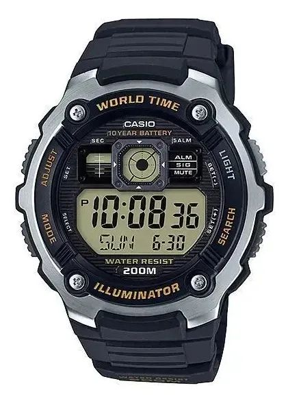 Relógio Casio Masculino Digital Standard Ae-2000w-9avdf Preto