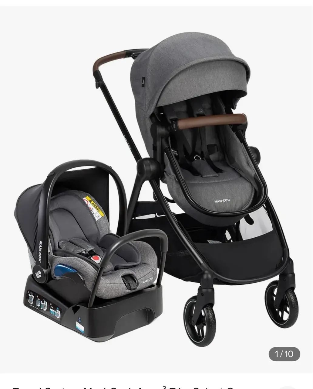 Carrinho de bebê Max Cosi com Bebê conforto 