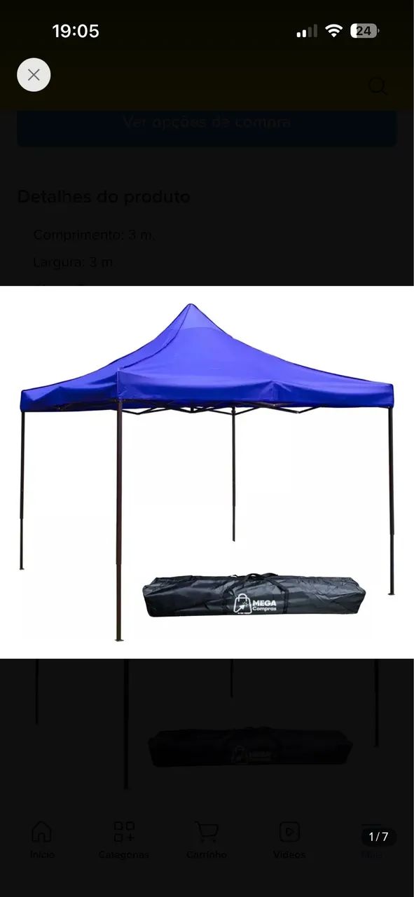 Tenda 3x3 Azul - Foto 5