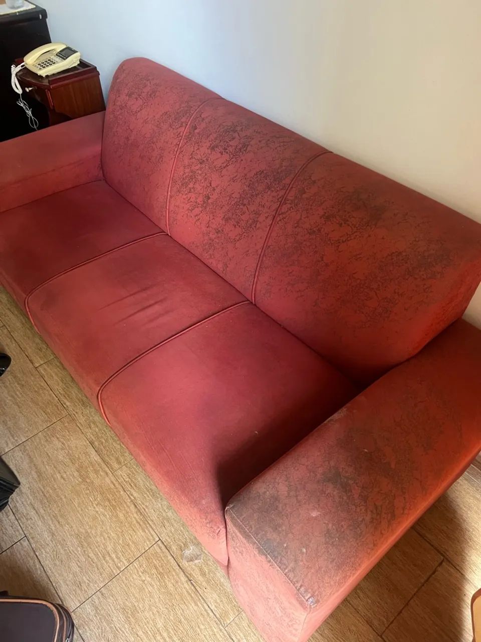 Sofá 3 Lugares Vermelho - Usado  - Foto 2