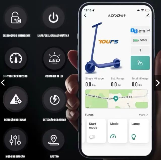 [NOVO] Patinete Elétrico 350w 25km/h (LACRADOS NA CAIXA) Entrego em Fortaleza - Foto 6