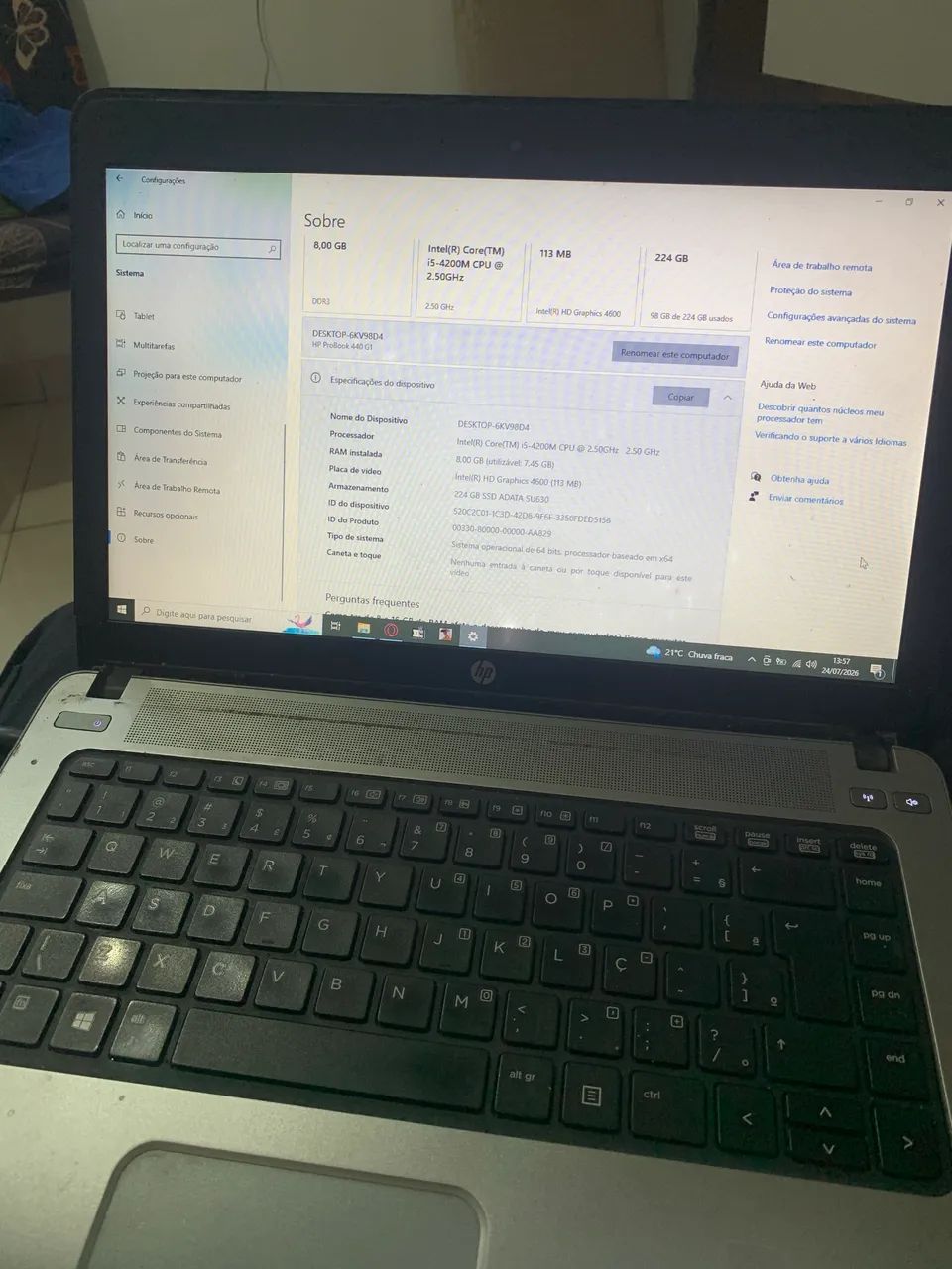Notebook hp probook g1 - Foto 2