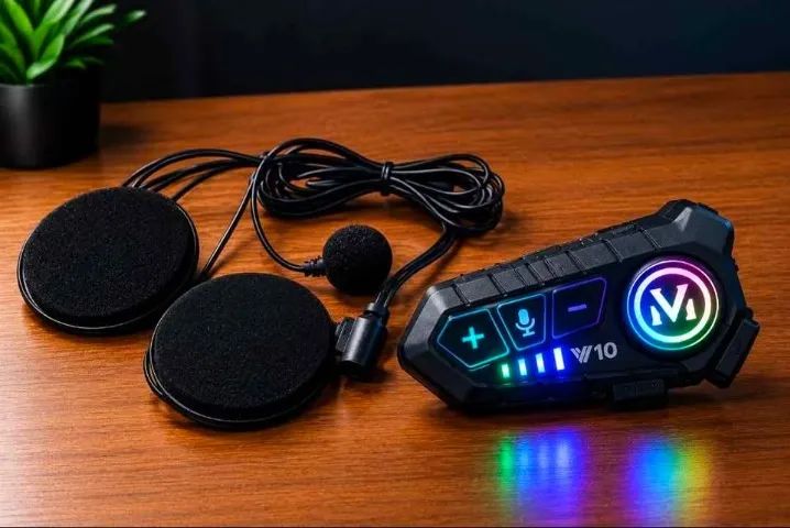 Fone Bluetooth Para Capacete Moto Y10 Com Microfone - Foto 2