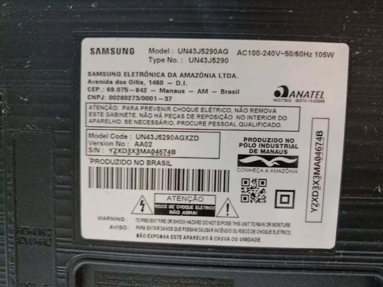 Tv 43" Samsung Smart com defeito no Display - Foto 3