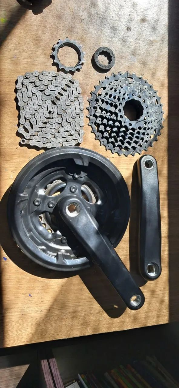 Kit de transmissão 3x8 - microshift da Rockrider ST 120 - Foto 4