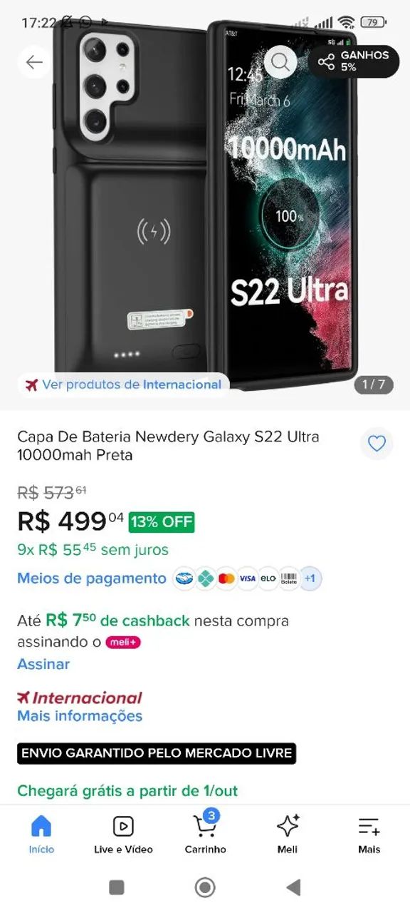 Capa carregadora e capa normal S22 ULTRA  - Foto 4