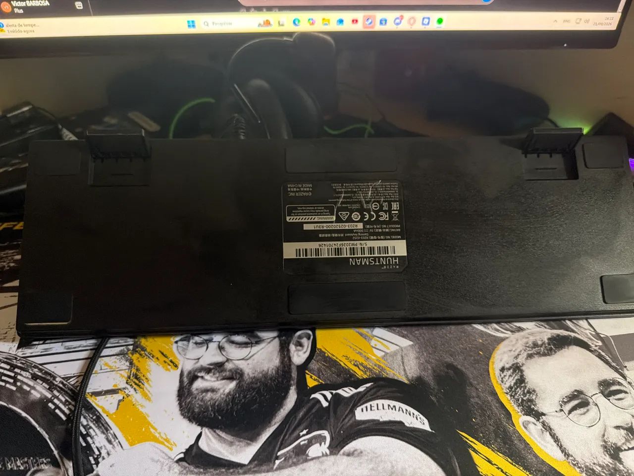 Teclado Razer Huntsman 1 geração - Switch Roxo - Foto 3