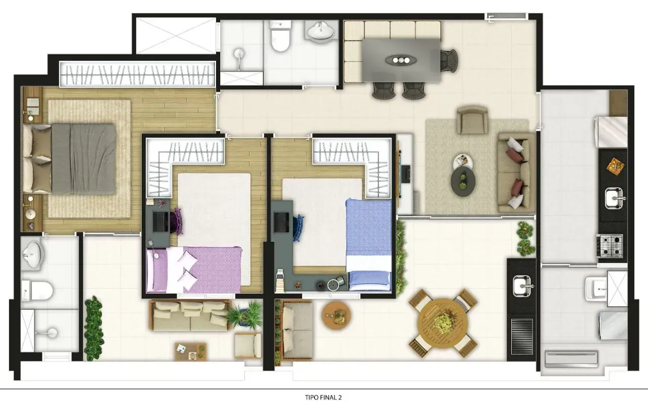 PLANTA 90m²