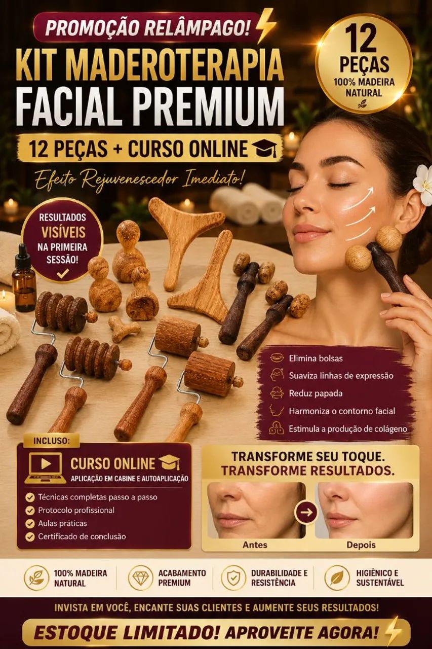 Lifting Facial com Maderoterapia 