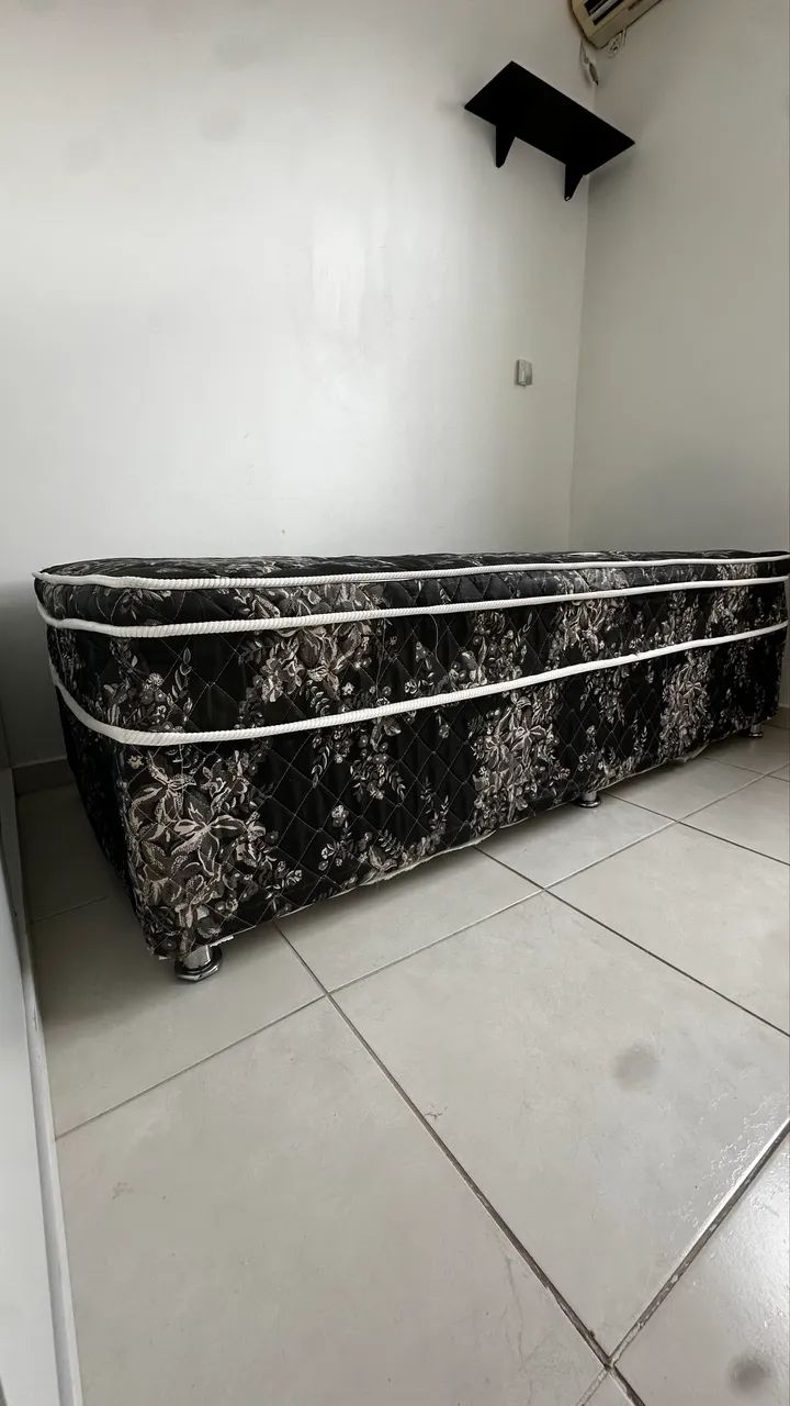 Cama Box Solteiro Pelmex Nevada - Molas Bonnell - Bom estado - Foto 3