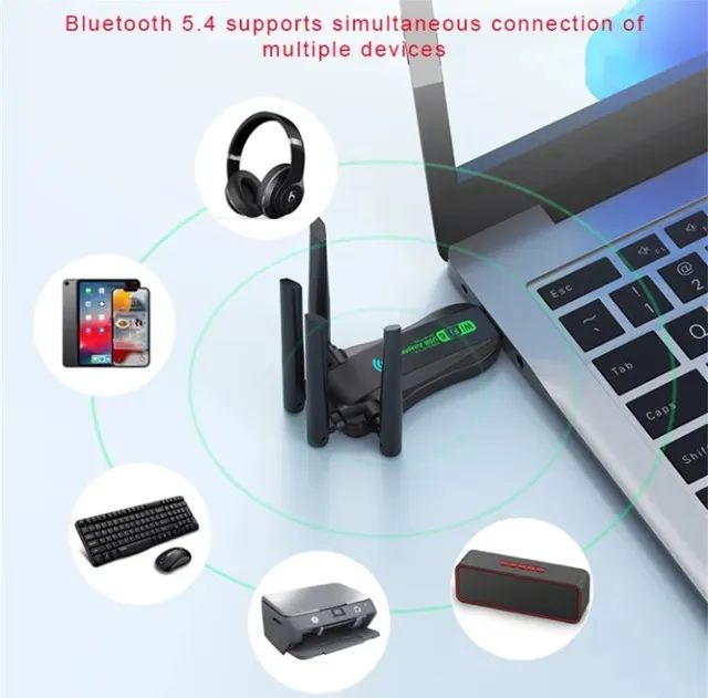 Adaptador USB WiFi 6, AX900 + Bluetooth 5.4 - Foto 5