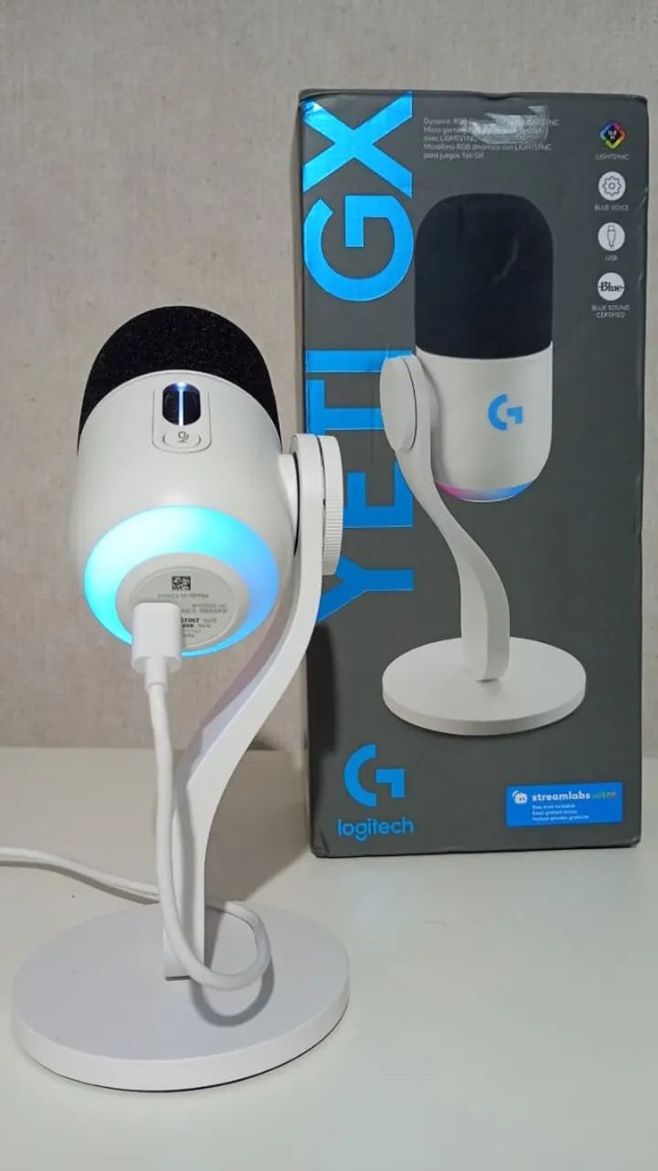 Microfone USB da Logitech G - Modelo Yeti GX - Branco - Foto 4