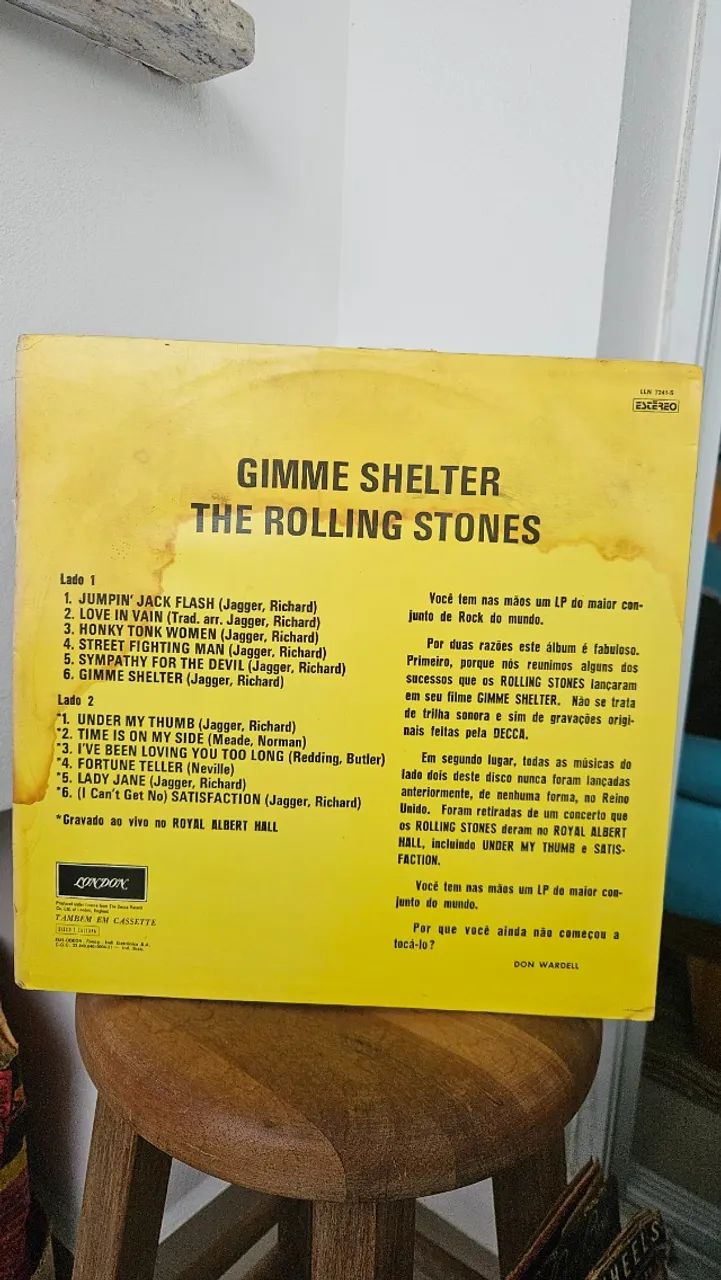 Disco Vinil LP The Rolling Stones Gimme Shelter Live Ótimo Estado Rock - Foto 2