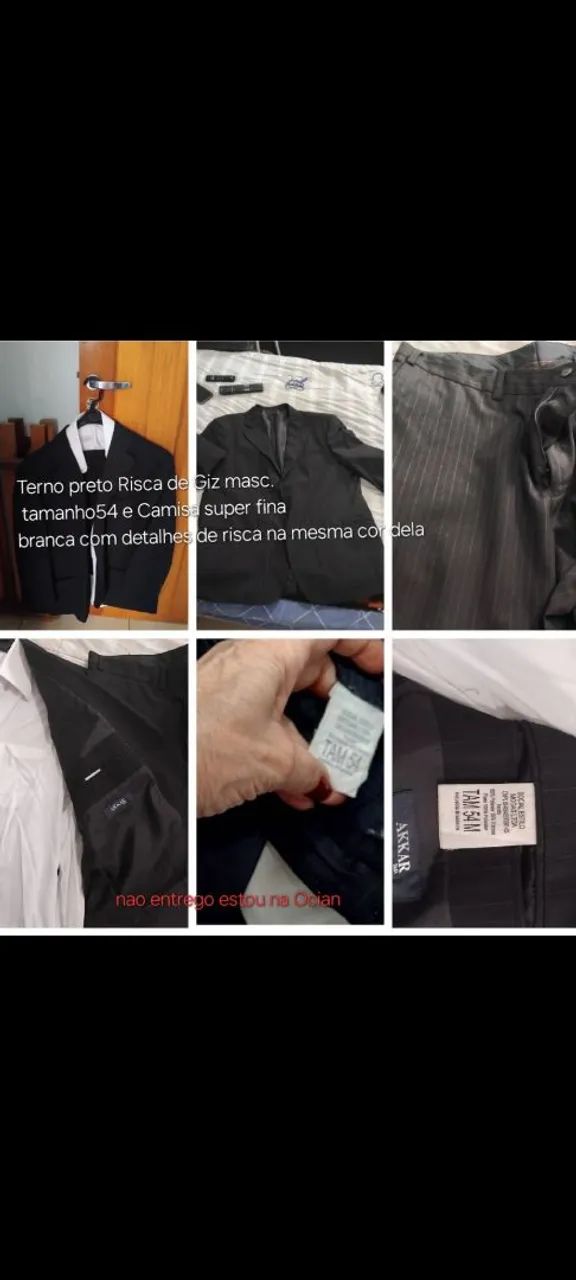Terno preto Risca de giz