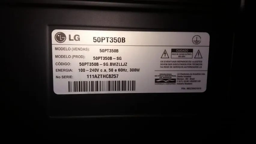 TV PLASMA LG PT 350 COM DEFEITO - Foto 3