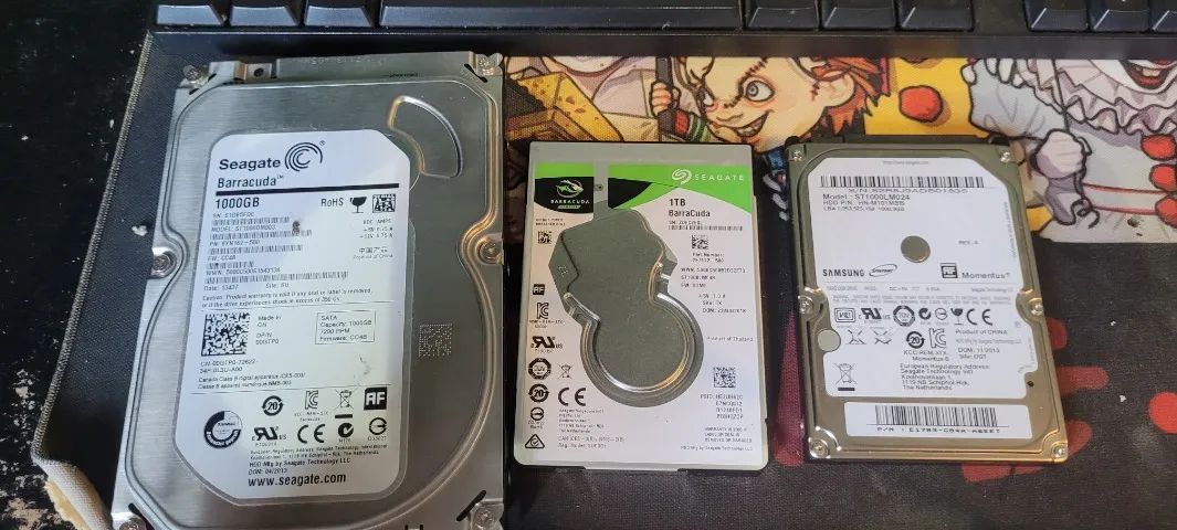 Lote com 4 HDs SATA para PC e Notebook - 160GB, 640GB, 1 TB.... - Foto 2