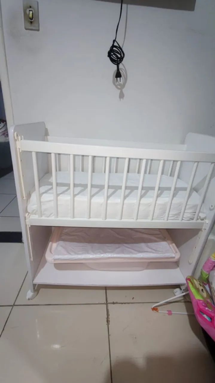 Mini berço com colchão  - Foto 4
