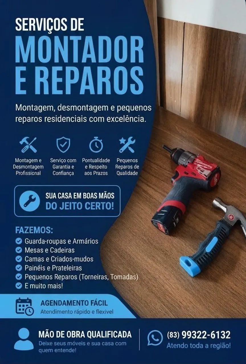 Montador de Móveis/Reparos Residencial