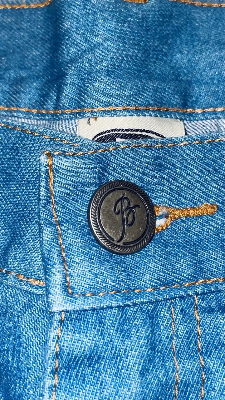 Bermuda Barra Crew jeans coração B azul - Foto 5