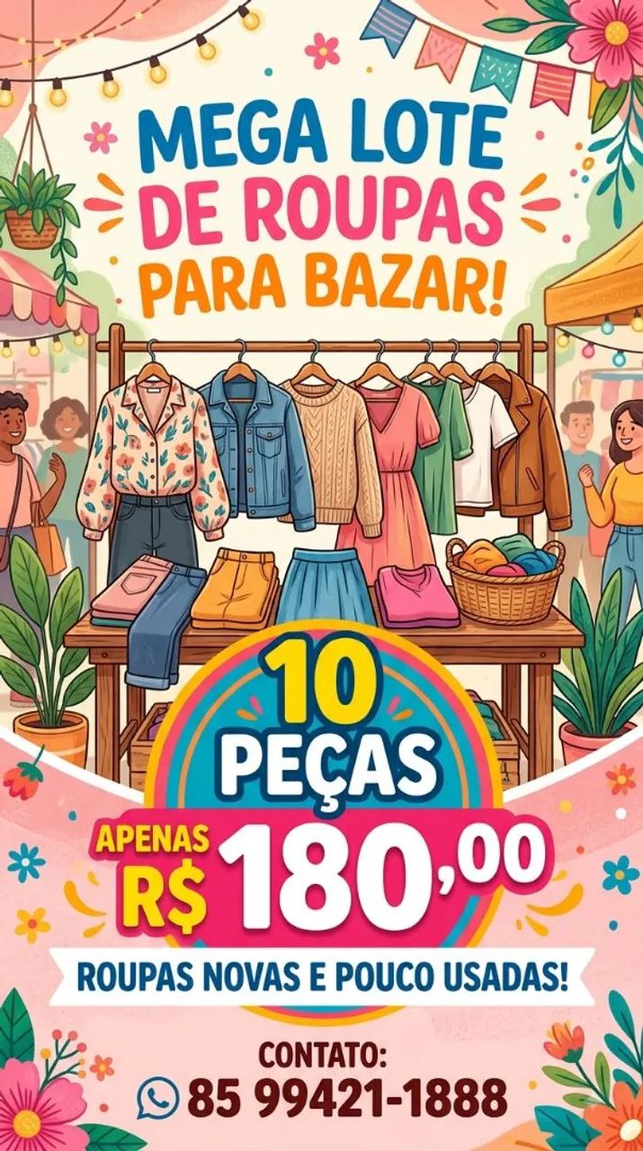 Vendo lote de roupas para bazar 