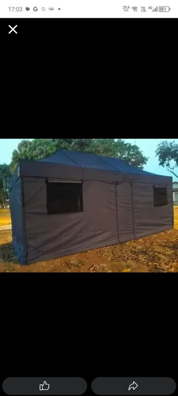 Tenda camping 6x3 sanfonada 